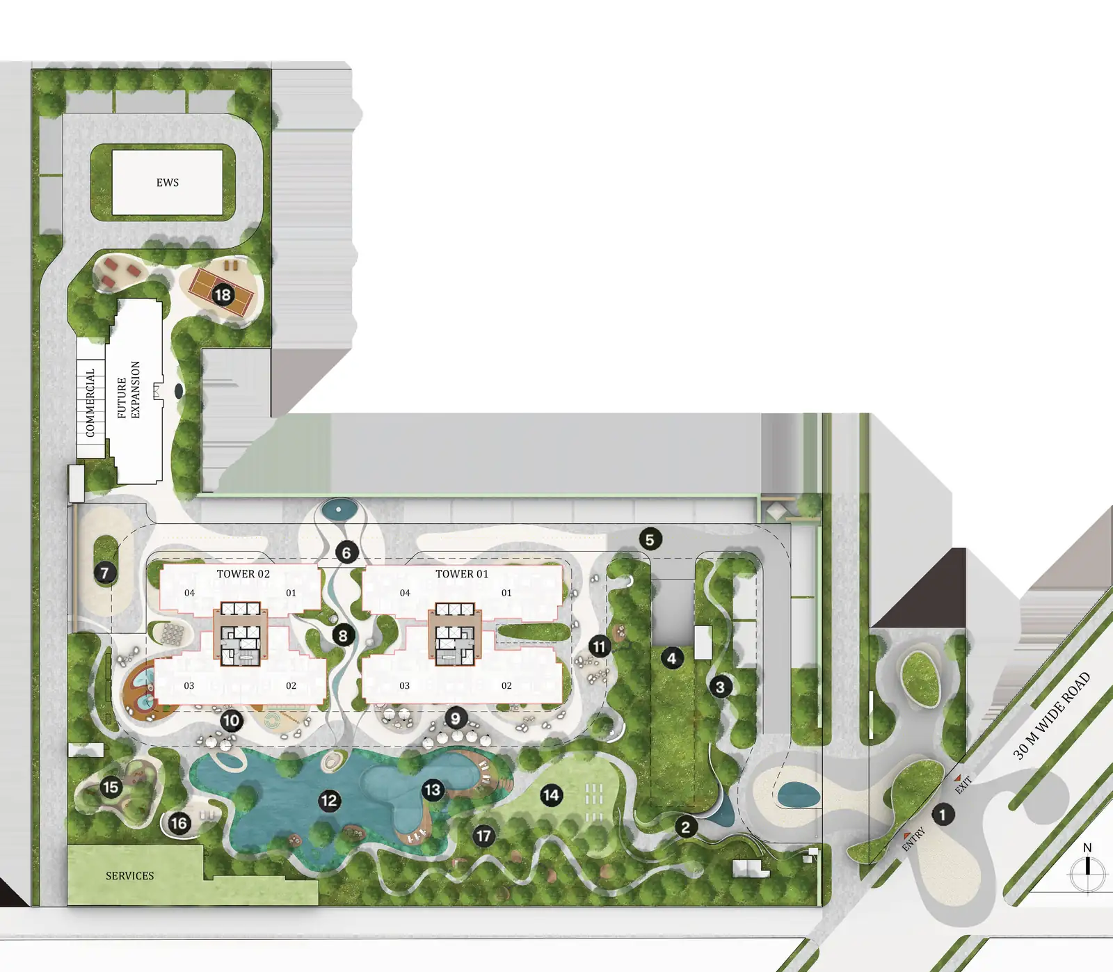 AIPL Riviera Landscape Layout Plan