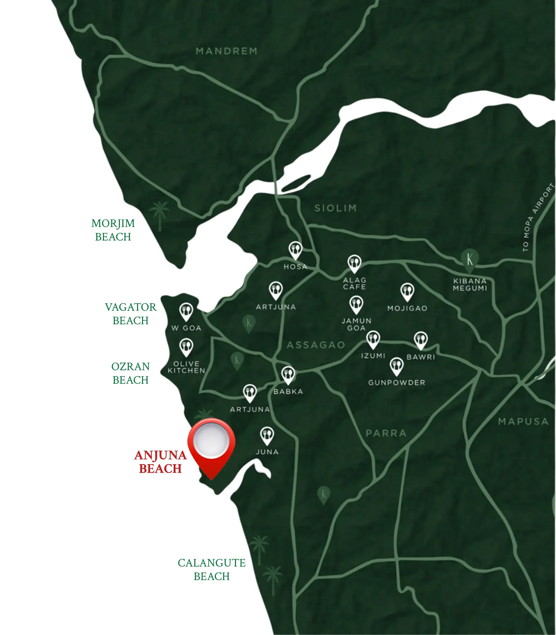 Anjuna Location Map