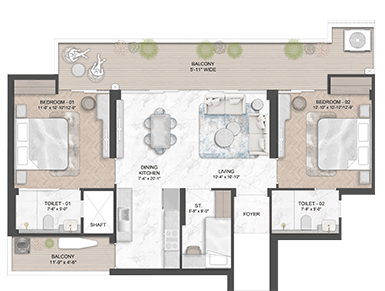 Type A Floor plan layout mobile
