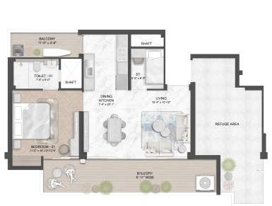 Type C Floor plan layout mobile