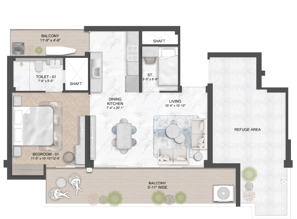 Type C Floor plan layout